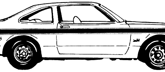 Plymouth Volare Coupe (1977) - Плимут - чертежи, габариты, рисунки автомобиля