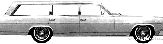 Pontiac Catalina Safari Station Wagon (1963) - Понтиак - чертежи, габариты, рисунки автомобиля