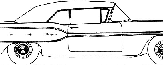 Pontiac Chieftain Catalina Convertible (1958) - Понтиак - чертежи, габариты, рисунки автомобиля