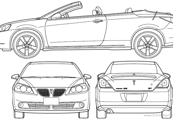 Pontiac G6 Convertible (2007) - Понтиак - чертежи, габариты, рисунки автомобиля