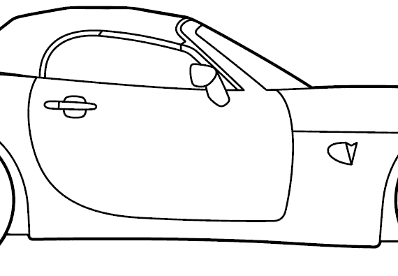 Pontiac Solstice (2008) - Понтиак - чертежи, габариты, рисунки автомобиля