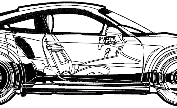 Porsche 911 Turbo S (2014) - Порше - чертежи, габариты, рисунки автомобиля