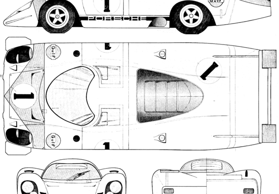 Porsche 917 (1970) - Porsche - drawings, dimensions, pictures of the car