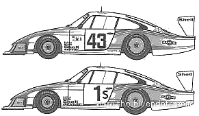 Porsche 935 Turbo (1978) - Porsche - drawings, dimensions, pictures of the car