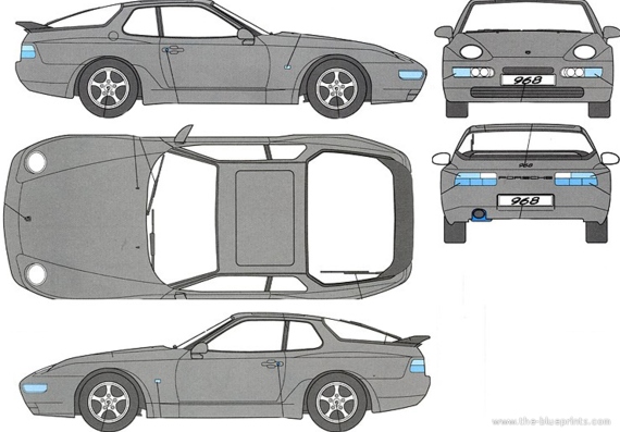 Porsche 968 - Porsche - drawings, dimensions, pictures of the car