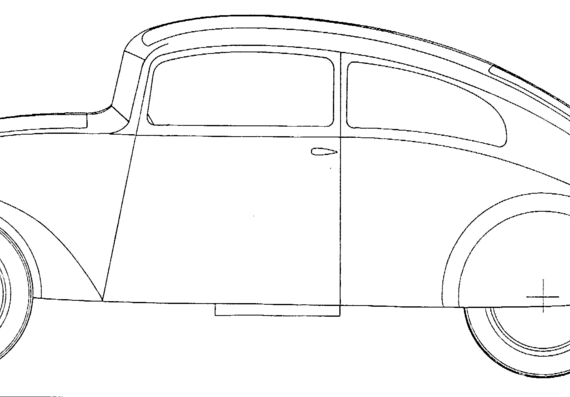 Porsche Type 12 Limousine - Порше - чертежи, габариты, рисунки автомобиля