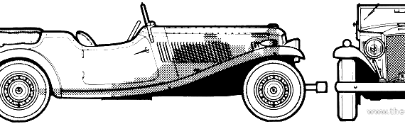 Railton (1934) - Разные автомобили - чертежи, габариты, рисунки автомобиля