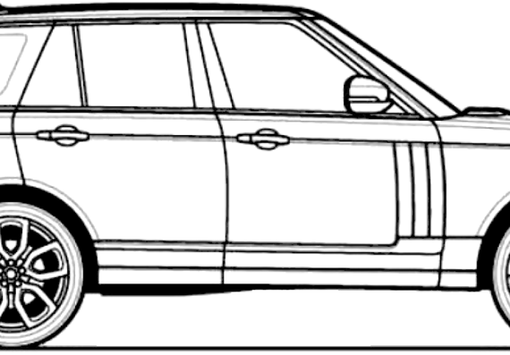 Range Rover (2013) - Разные автомобили - чертежи, габариты, рисунки автомобиля