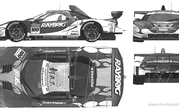 Raybrig NSX (2005) - Хонда - чертежи, габариты, рисунки автомобиля