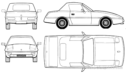 Reliant Scimitar SST - Релиант - чертежи, габариты, рисунки автомобиля