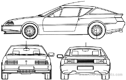 Renault Alpine A610 (1985) - Renault - drawings, dimensions, pictures of the car