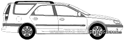 Renault Laguna Break (1999) - Рено - чертежи, габариты, рисунки автомобиля