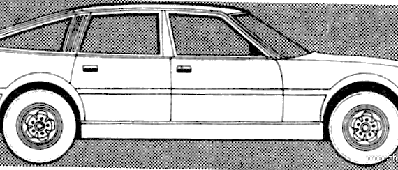 Rover SD1 2300 (1981) - Ровер - чертежи, габариты, рисунки автомобиля