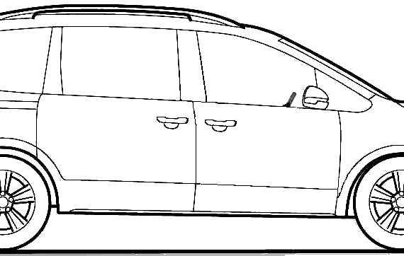 Seat Alhambra (2011) - Сеат - чертежи, габариты, рисунки автомобиля
