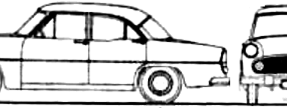 Simca Ariane (1963) - Симка - чертежи, габариты, рисунки автомобиля