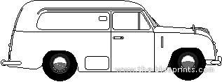 Skoda 1200 Van - Шкода - чертежи, габариты, рисунки автомобиля