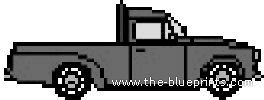 Skoda 1202 Pick-up - Шкода - чертежи, габариты, рисунки автомобиля