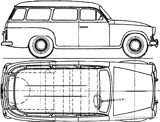 Skoda 1202 Station Wagon - Skoda - drawings, dimensions, pictures of the car