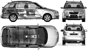 Skoda Fabia Estate (2008) - Skoda - drawings, dimensions, pictures of the car