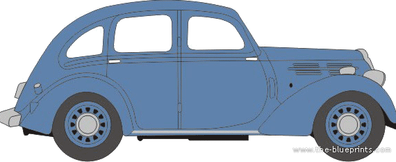 Standard Flying Twelve - Разные автомобили - чертежи, габариты, рисунки автомобиля