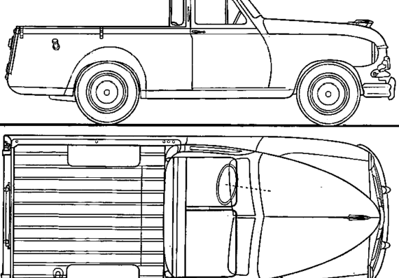 Standard Vanguard Pick-up (1953) - Разные автомобили - чертежи, габариты, рисунки автомобиля