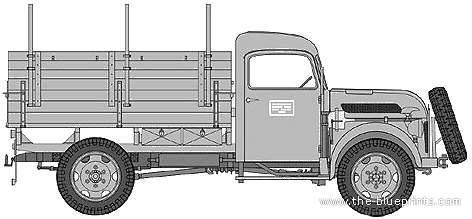 Steyr 2000A Light Cargo Truck - Штайер - чертежи, габариты, рисунки автомобиля