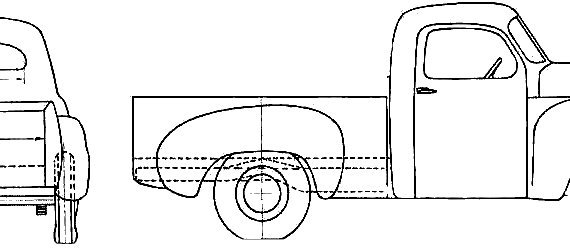 Studebaker R Pick-Up (1950) - Studebecker - drawings, dimensions, pictures of the car