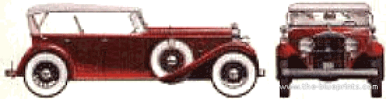 Stutz DV32 Phaeton (1933) - Разные автомобили - чертежи, габариты, рисунки автомобиля