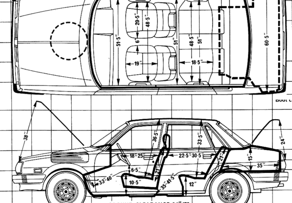 Subaru Leone 1600 GLF 1980 (1980) - Subaru - drawings, dimensions, pictures of the car