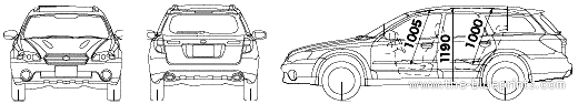 Subaru Outback (2005) - Subaru - drawings, dimensions, pictures of the car