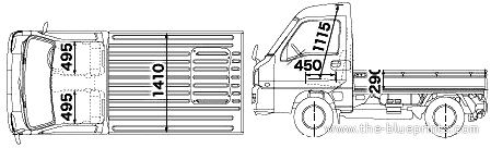 Subaru Sambar Track (2005) - Subaru - drawings, dimensions, pictures of the car