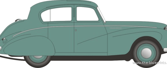 Sunbeam Talbot 90 Mk.II (1952) - Санбим - чертежи, габариты, рисунки автомобиля