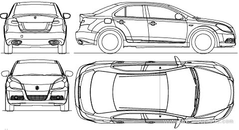 Suzuki Kizashi (2010) - Suzuki - drawings, dimensions, pictures of the car