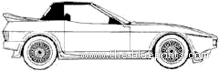 TVR 420SEAC Convertible (1988) - ТВР - чертежи, габариты, рисунки автомобиля