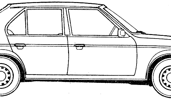 Talbot Horizon (1979) - Разные автомобили - чертежи, габариты, рисунки автомобиля