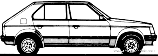 Talbot Horizon (1981) - Тальбот - чертежи, габариты, рисунки автомобиля