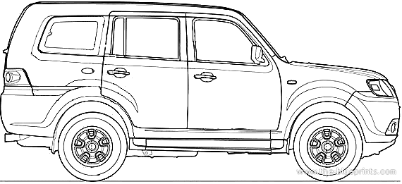 Tata Sumo Grande (2008) - Тата - чертежи, габариты, рисунки автомобиля