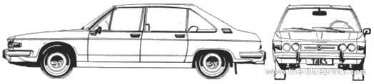 Tatra 613 - Татра - чертежи, габариты, рисунки автомобиля