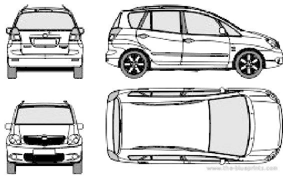 Toyota Corolla Verso (2006) - Тойота - чертежи, габариты, рисунки автомобиля