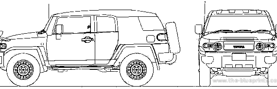 Toyota FJ Cruiser (2011) - Тойота - чертежи, габариты, рисунки автомобиля