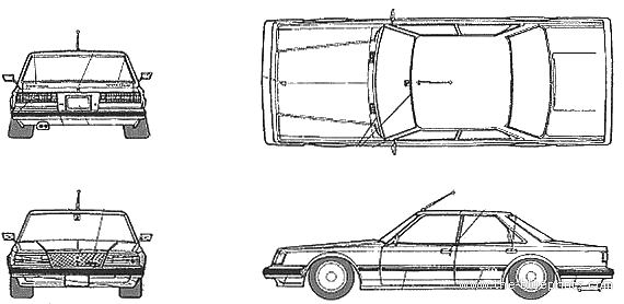 Toyota GX61 Chaser Avante - Тойота - чертежи, габариты, рисунки автомобиля