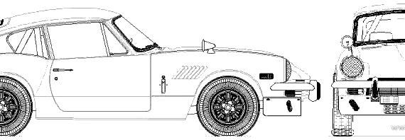 Triumph GT6 (1972) - Триумф - чертежи, габариты, рисунки автомобиля