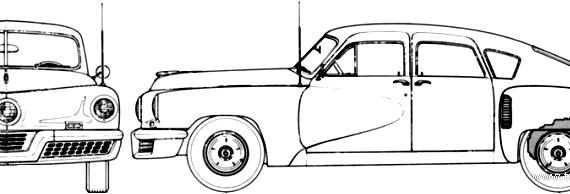 Tucker Torpedo (1948) - Разные автомобили - чертежи, габариты, рисунки автомобиля