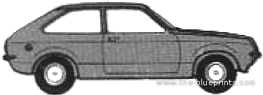 Vauxhall Chevette 3-Door (1979) - Воксхолл - чертежи, габариты, рисунки автомобиля