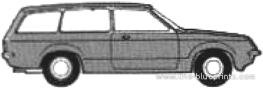 Vauxhall Chevette Estate (1979) - Воксхолл - чертежи, габариты, рисунки автомобиля