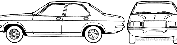 Vauxhall VX (1979) - Воксхолл - чертежи, габариты, рисунки автомобиля