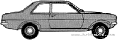 Vauxhall Viva 2-Door (1979) - Воксхолл - чертежи, габариты, рисунки автомобиля