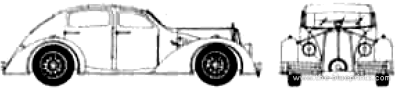 Voisin Aerodyne (1934) - Разные автомобили - чертежи, габариты, рисунки автомобиля