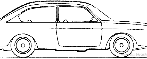 Volkswagen 411 2-Door - Фольцваген - чертежи, габариты, рисунки автомобиля
