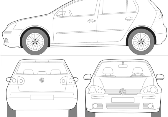 Volkswagen Golf 5-Door (2008) - Volzwagen - drawings, dimensions, pictures of the car